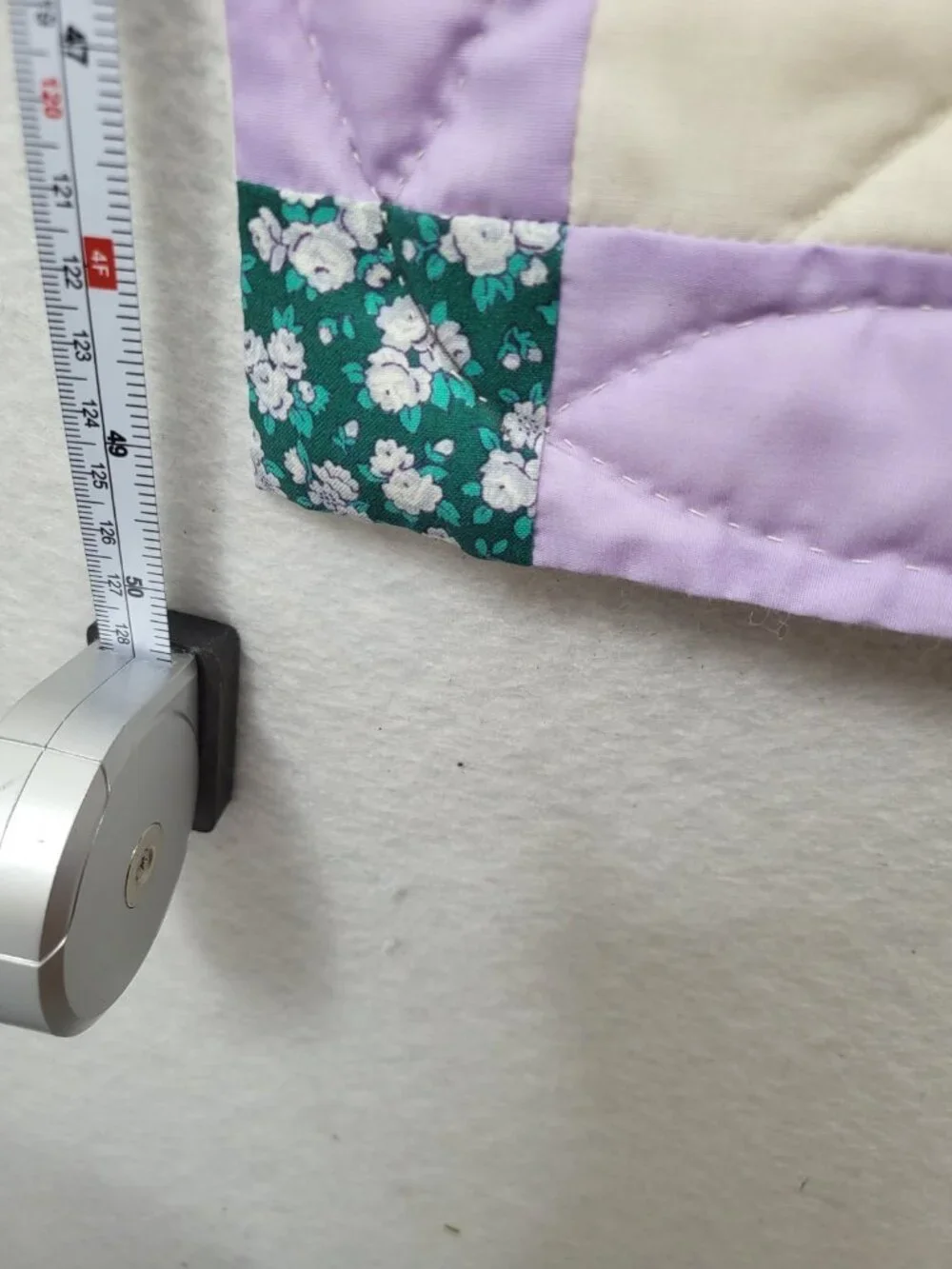 Vintage sun bonnet Sue Quilted wall hang Homemade machine sewn Hanger is loose